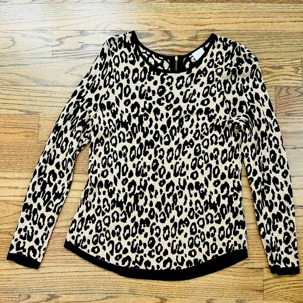 Animal Print Knit Top